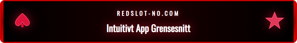 Skjermbilde av Redslot App-grensesnittet som viser en oversiktlig lobby med spillkategorier som spilleautomater og live casino.