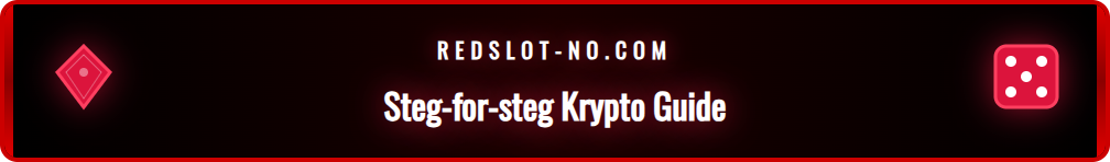 En infografikk som viser de fire stegene for å fullføre et vellykket Bitcoin-innskudd på Redslot casino.