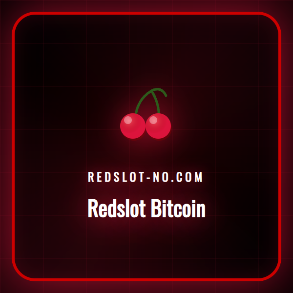Illustrasjon av Redslot-logo med et Bitcoin-symbol, som viser muligheten for kryptoinnskudd.
