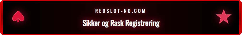 Skjermbilde som viser registreringsprosessen på Redslot Casino.
