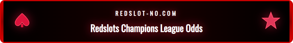 Skjermbilde som viser konkurransedyktige odds på Redslots plattform.