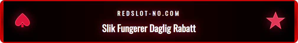 Detaljert grafikk som forklarer beregningsprosessen for Redslots daglige rabattordning for norske brukere.