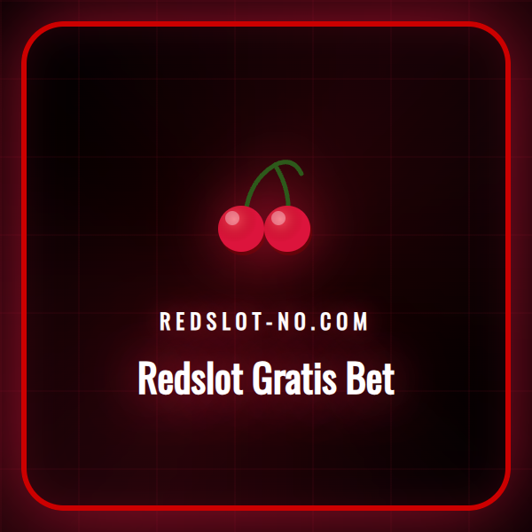 En illustrasjon av Redslot-logoen med et gratisspill-tilbud.