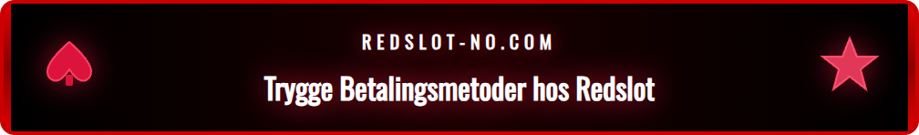 Logoer for ulike betalingsmetoder tilgjengelig hos Redslot casino.