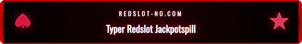 Skjermbilde som viser et utvalg av forskjellige jackpotspill tilgjengelig på Redslot-plattformen.