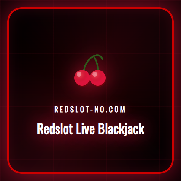 En profesjonell dealer ved et Redslot Blackjack-bord, klar for spillet.
