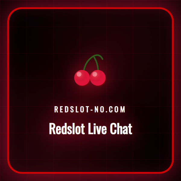 En illustrasjon av Redslot casino sin kundeserviceagent som hjelper en spiller via live chat på en datamaskin.