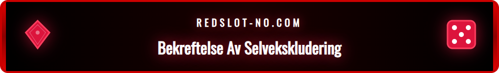 En grafikk som illustrerer bekreftelsessiden for selveksklusjon.
