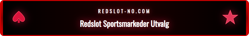 Detaljert skjermbilde som viser det brede utvalget av sportsmarkeder hos Redslot.