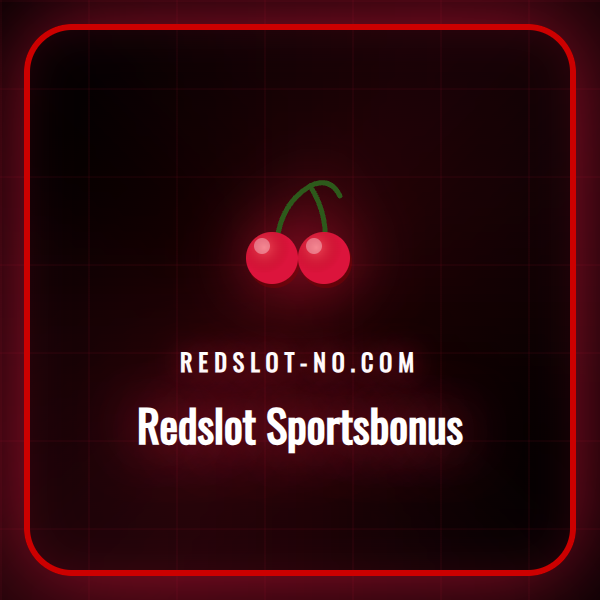 En glad person som feirer en gevinst mens han ser på sport på en bærbar datamaskin med Redslot-logoen synlig.
