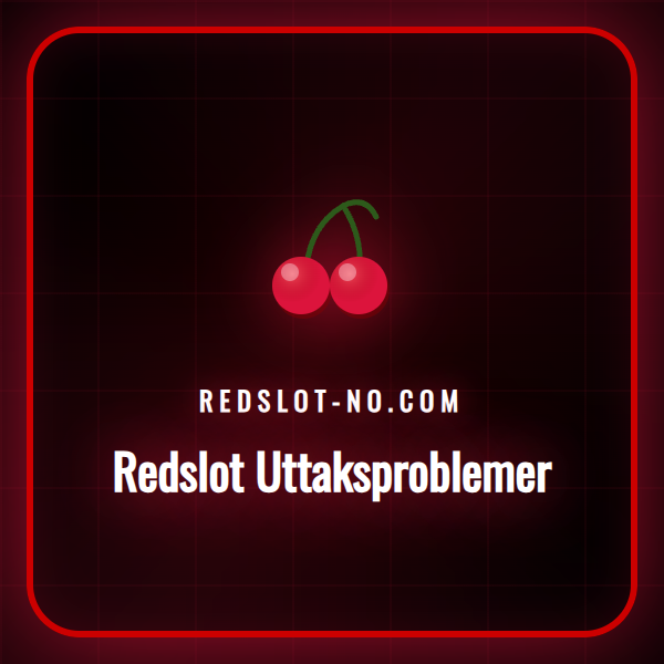 Bekymret spiller ser på en dataskjerm med Redslot-logoen.