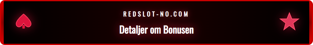 Skjermbilde som viser detaljene for Redslots velkomstbonus i 2026.